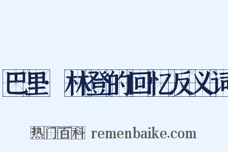 巴里·林登的回忆反义词是什么意思的图片